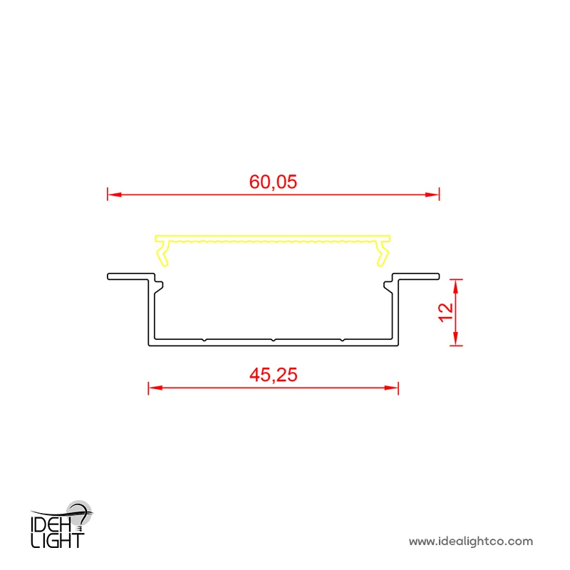 چراغ خطی ال ای دی ( لاینر ) مدل IDL-1367