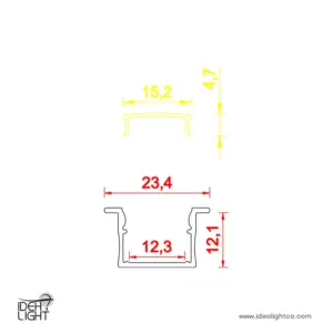 چراغ خطی ال ای دی ( لاینر ) مدل IDL-1382