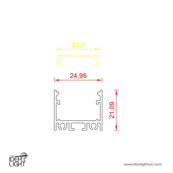 چراغ خطی ال ای دی ( لاینر ) مدل IDL-1391