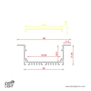 چراغ خطی ال ای دی ( لاینر ) مدل IDL-1396